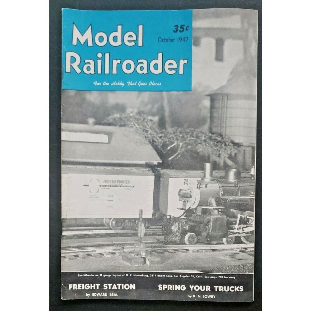 Model Railroader Magazine October 1947 Freight Station U88